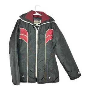 Vintage Arctic Cat Arctic wear Tall Med Black Winter Sports Jacket Coat Sledding